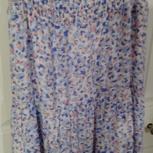 Print ruffle sleeve sun Dress smocked top Tier dress Size 14 Nanette lepore - Picture 3 of 8